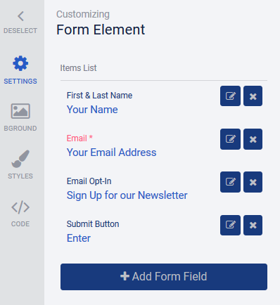 woobox form fields customization example