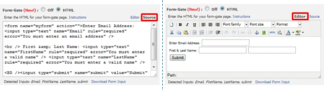 FormGate Source & WYSIWYGEditor