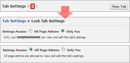 Lock Admin Access to Tab Settings