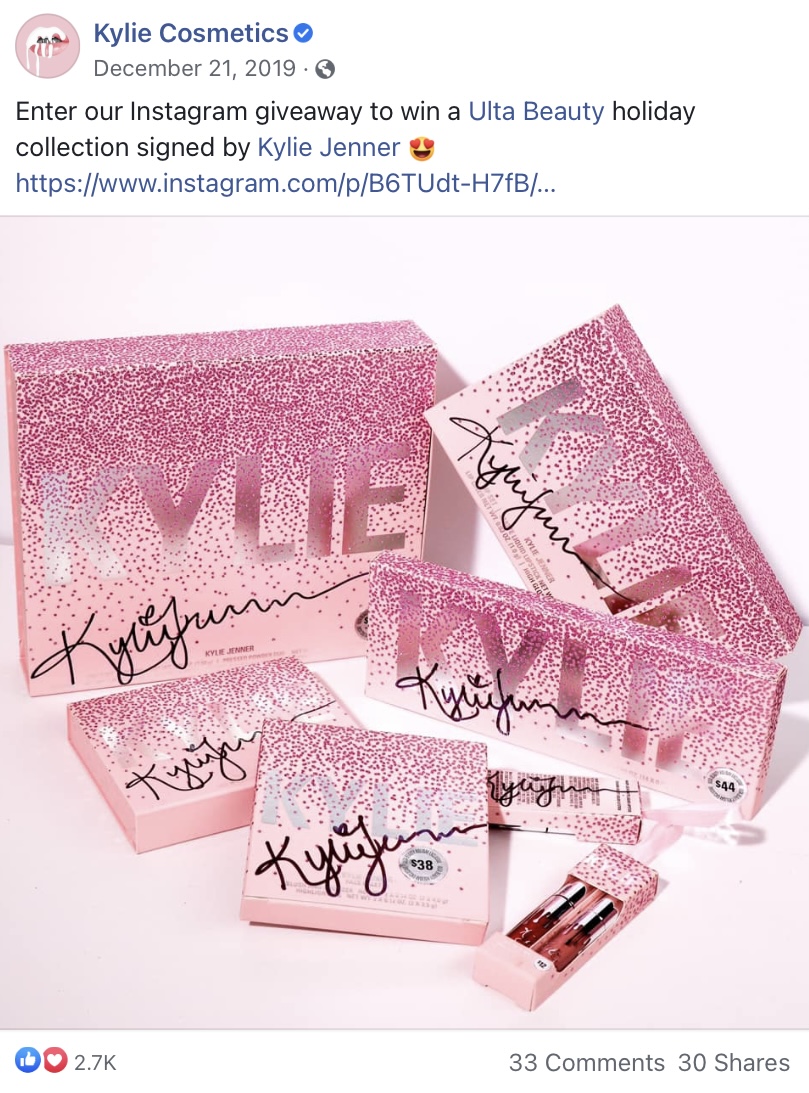 Kylie cosmetics deals giveaways