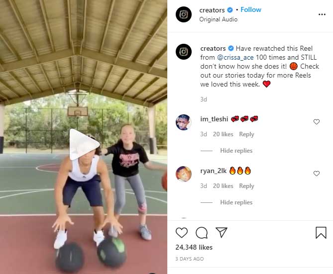 instagram reels video contest example