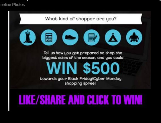 Black Friday Cyber Monday Contest Idea Example