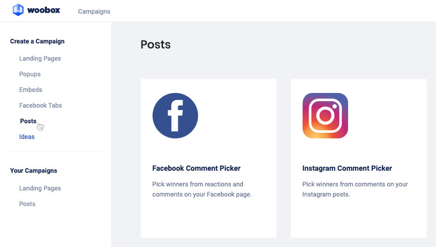 woobox instagram facebook comment picker example