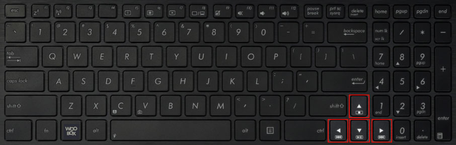 keyboard shortcuts 1 arrows