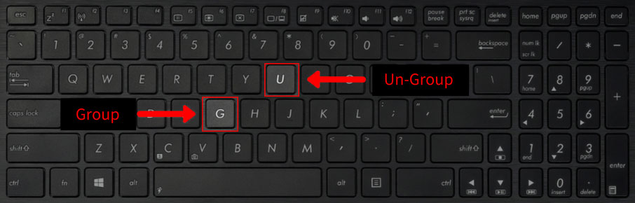 keyboard shortcuts 4 group and ungroup