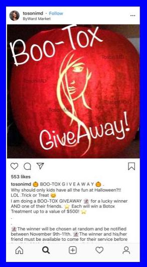 Instagram Cosmetics Beauty Marketing Trends & Ideas Holiday Season Example Giveaway