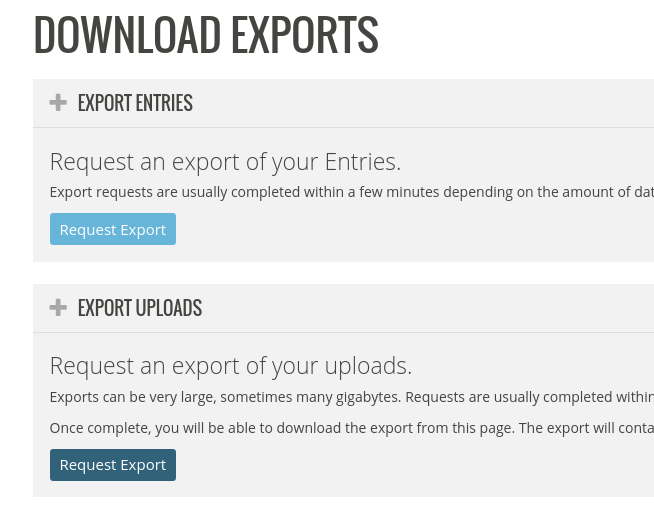 Available exports