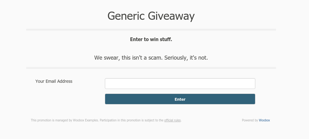 generic giveaway