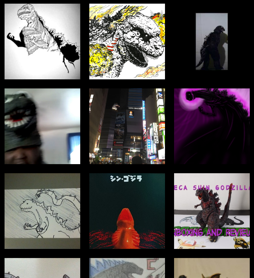 Godzilla contest gallery page