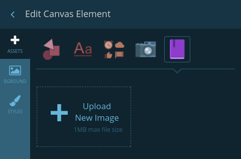 Canvas element image upload