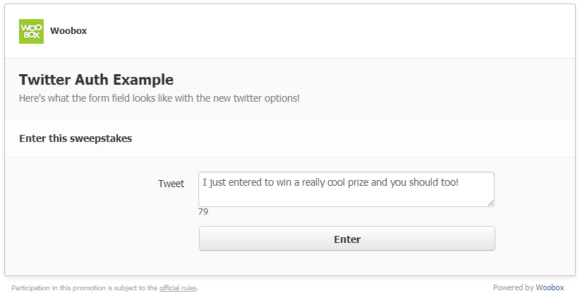 Twitter Share Twitter Auth Form