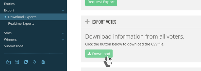 Export votes section