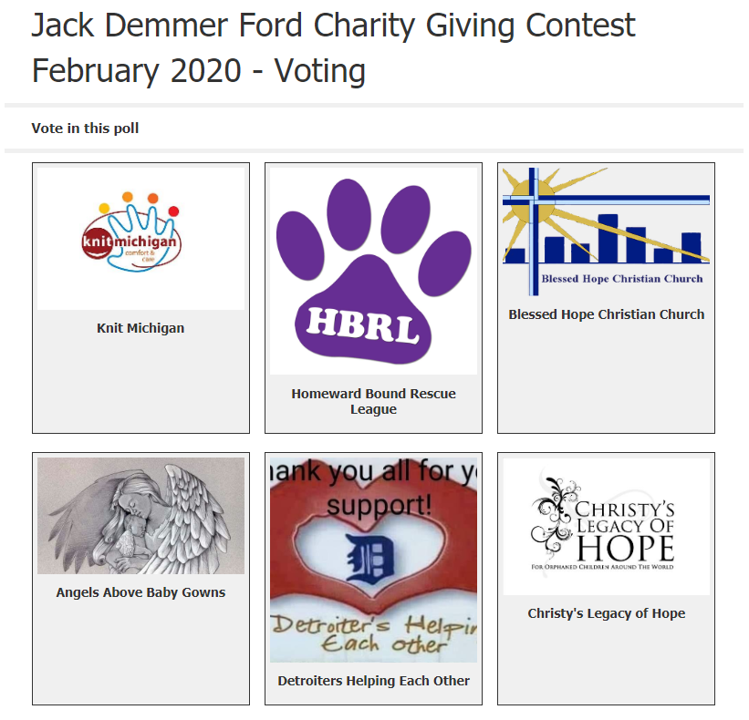 charity giving  non profit contest example
