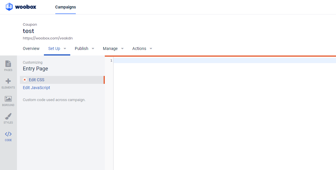 woobox custom code example css javascript